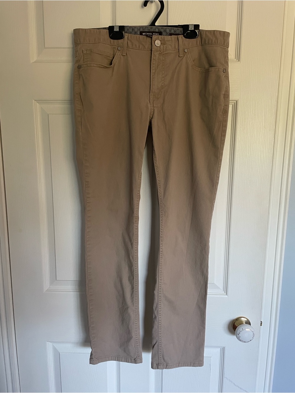 Michael Kors Men's Tan Chino Pants - Straight Fit